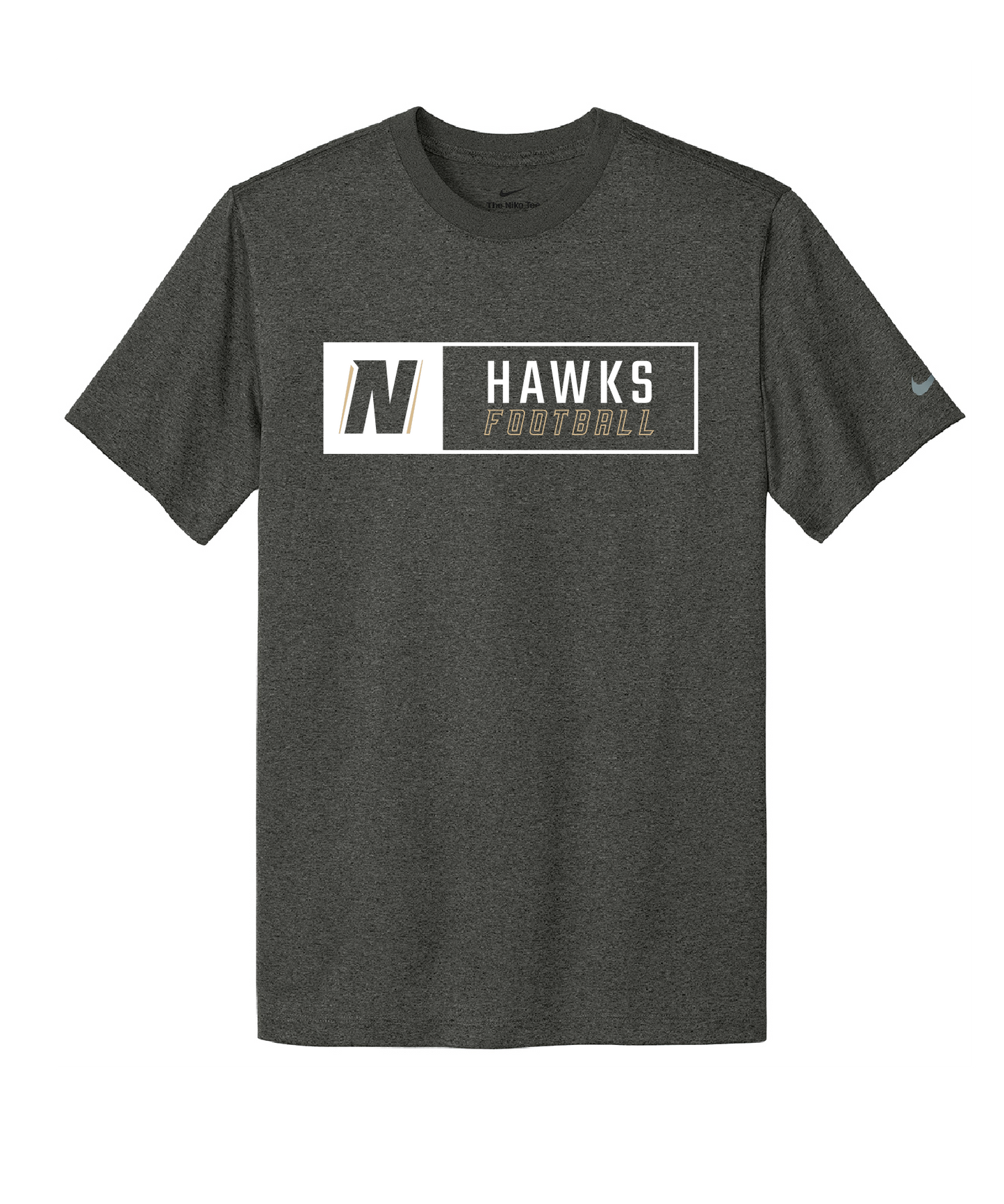 Adult Unisex Nike Swoosh Sleeve rLegend Tee (Dark Heather Gray)