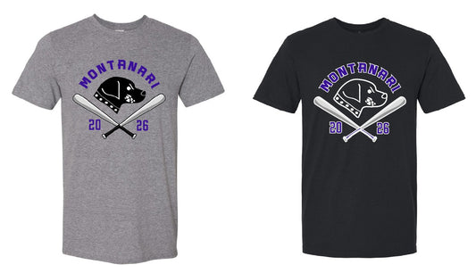 Montanari-2026 Bat design T-Shirt - Adult