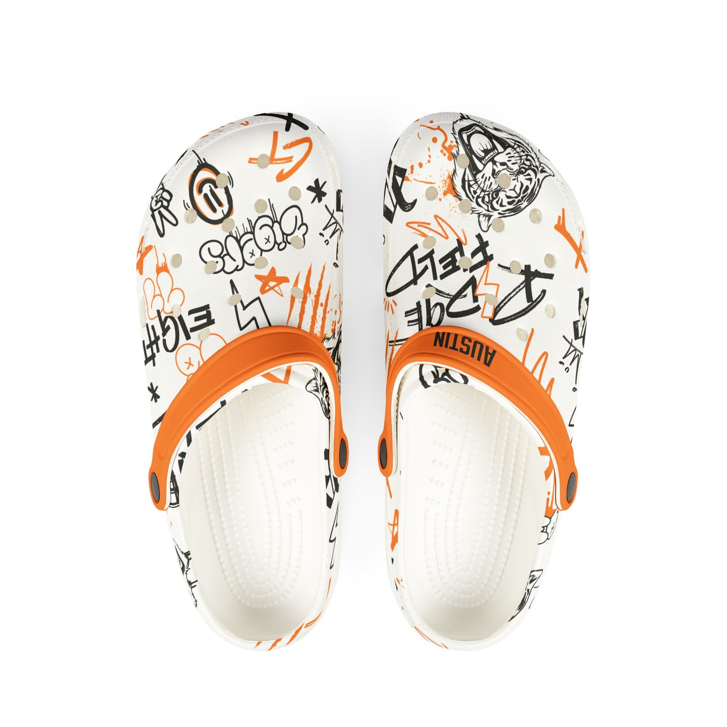 Ridgefield Tigers Graffiti Foam Clogs