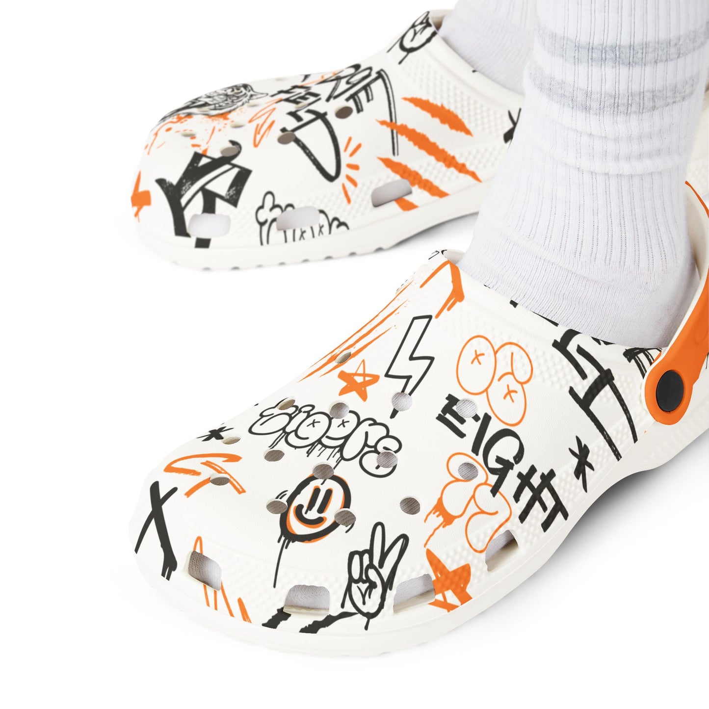 Ridgefield Tigers Graffiti Foam Clogs