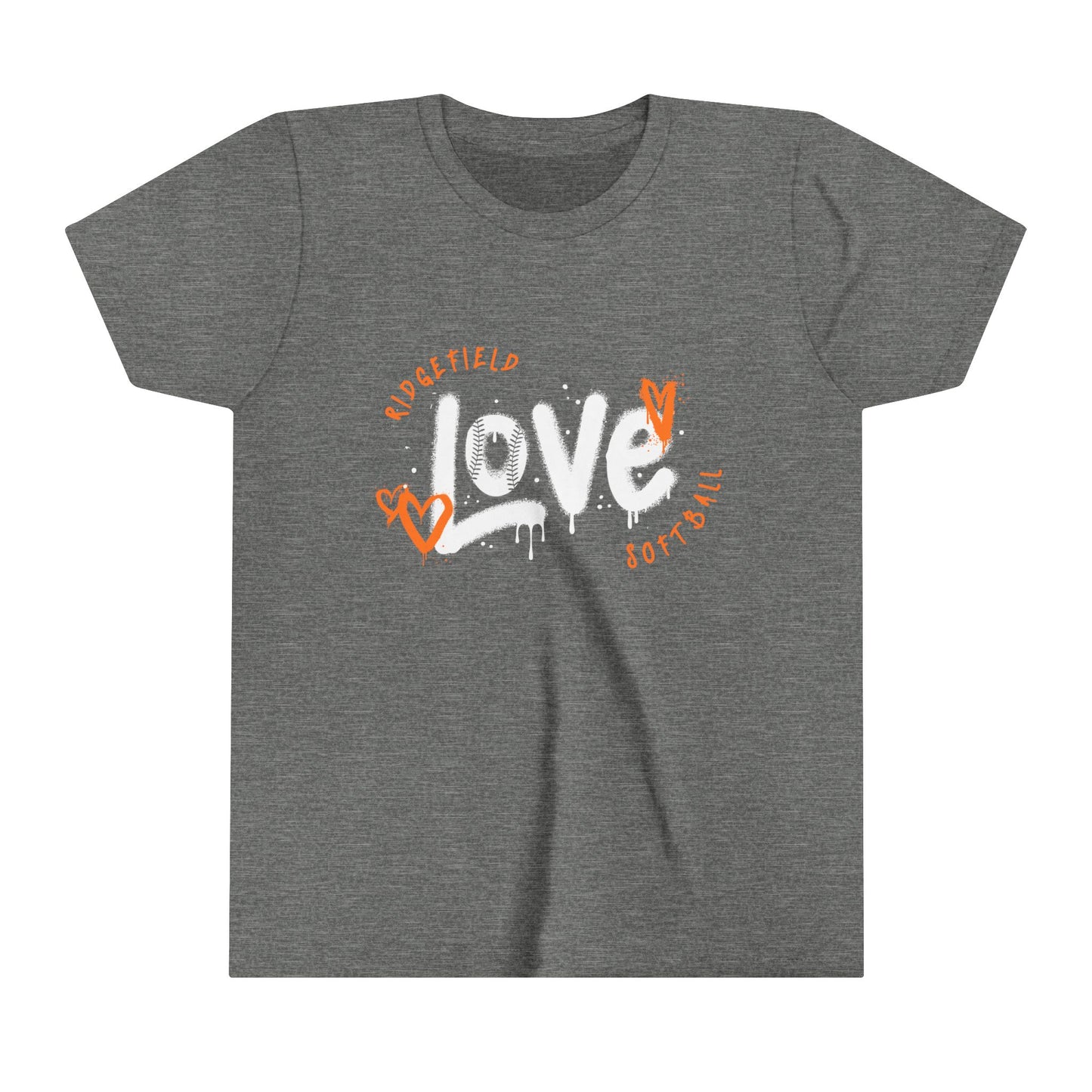 Youth Ridgefield Softball Love T Shirt