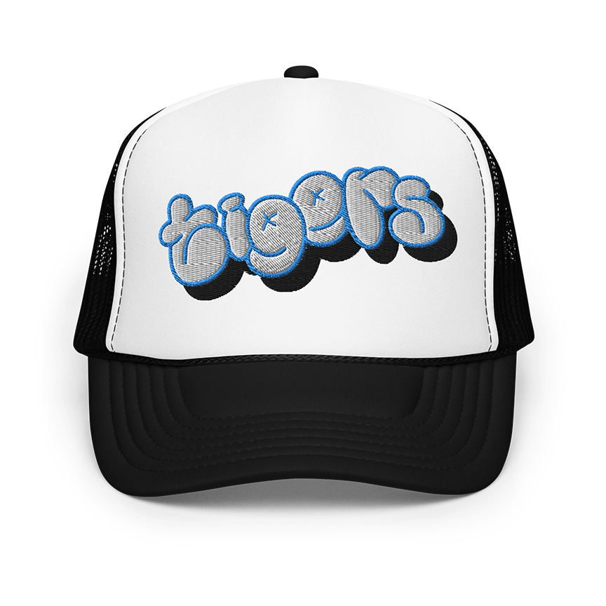 Tigers bubble font foam hat
