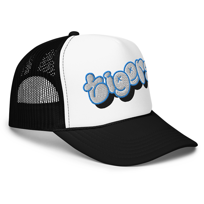 Tigers bubble font foam hat
