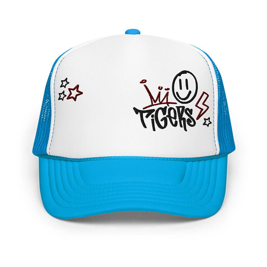 Tigers foam graffiti hat