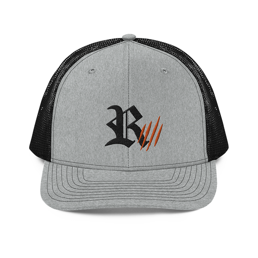 "R" with claw marks