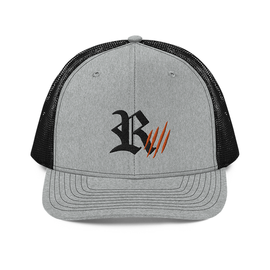 "R" with claw marks